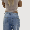 jeans con laccio barrel